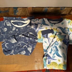Burt's Bees Kids Blue and White Pajama sets